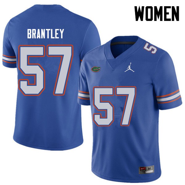 Jordan Brand Women #57 Caleb Brantley Florida Gators College Football Jerseys Royal